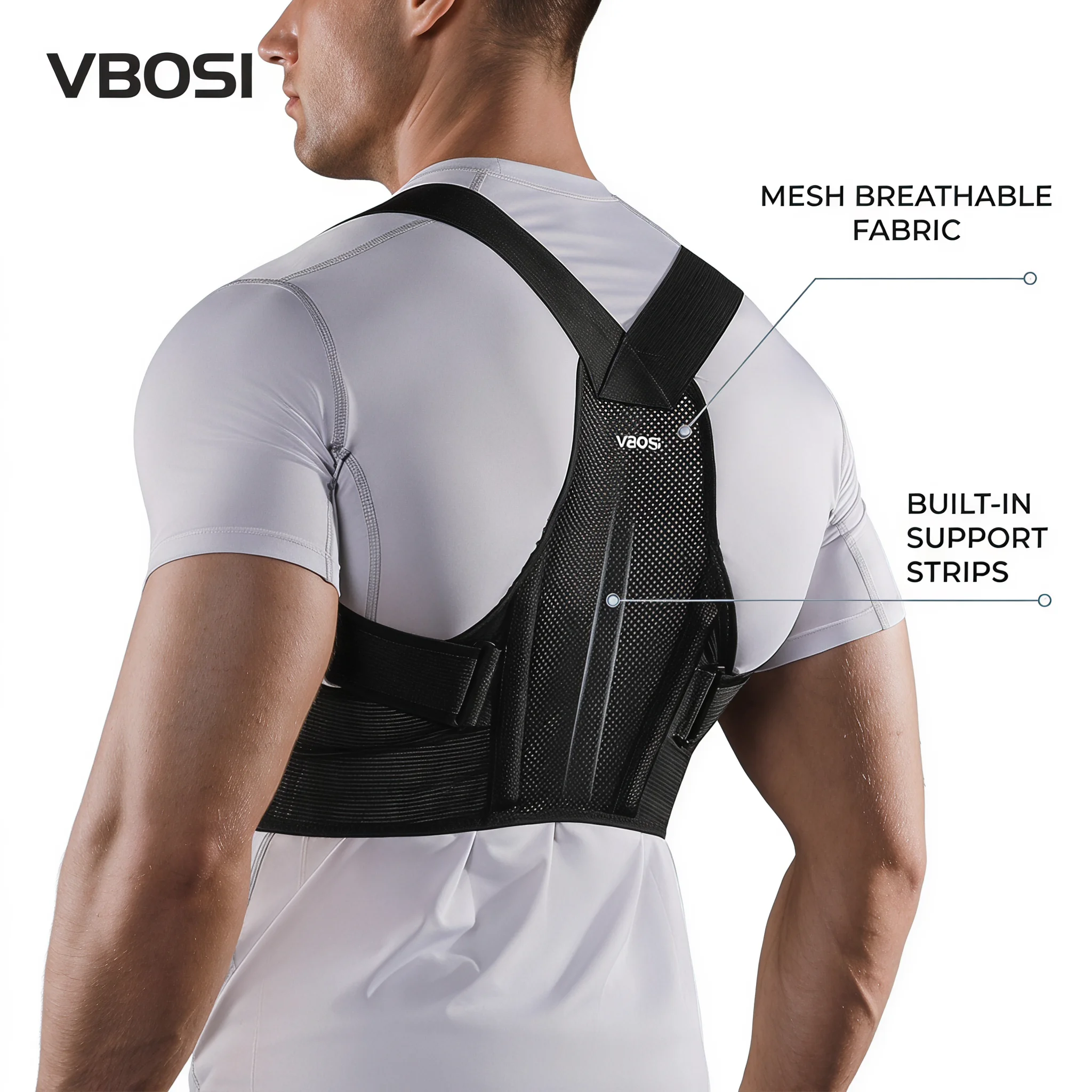 VBOSI Adjustable Posture Corre - Posture Corrector Back recension och pris